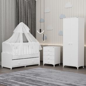 Elegant Yıldız 2 Bebek Odası Takımı Yatak Uykuseti - Beyaz
