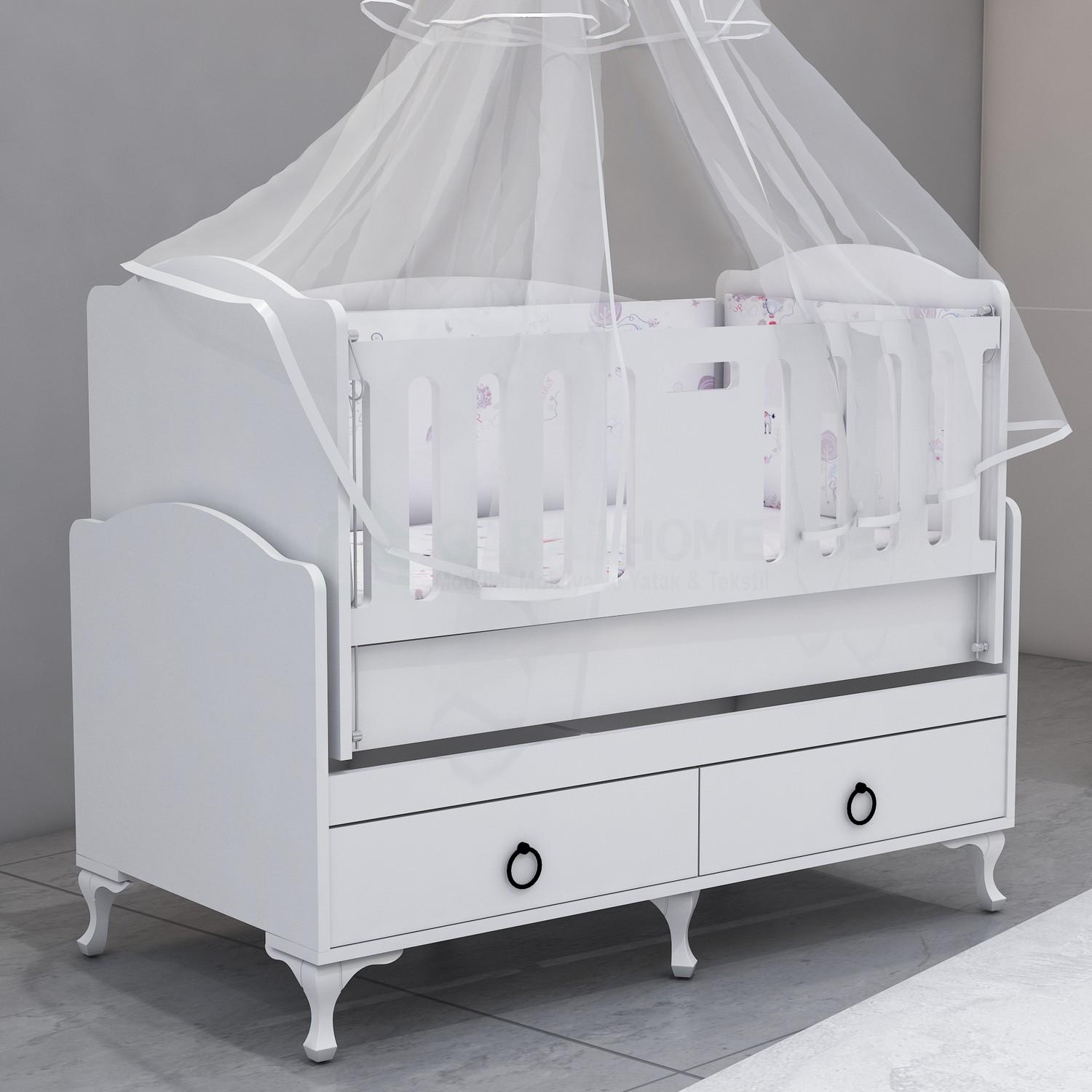 Defne 60x120 Asansörlü Bebek Odası Yatak ve Uyku Seti