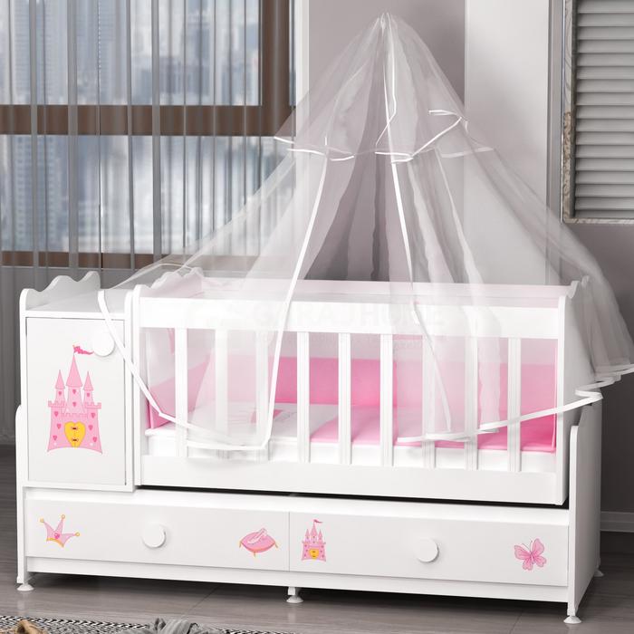 Pırlanta Yıldız 3Lü Prenses Bebek Odası Takımı Yatak ve Uyku Seti