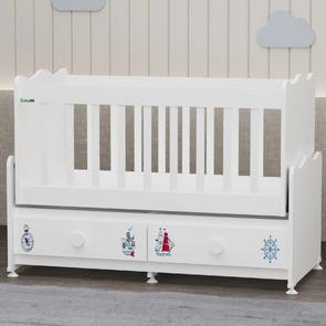 Elegant 60x120 MDF Çıtalı Beşik - Denizci