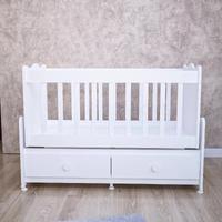 Elegant Mdfli Çıtalı 60x120 Beşik - Beyaz