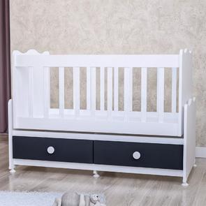 Elegant Mdfli Çıtalı 60x120 Beşik - Gri