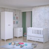 Elegant Yıldız 2 Kapaklı Bebek Odası Takımı-Gri
