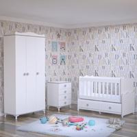 Elegant Yıldız 3 Kapaklı Bebek Odası Takımı-Gri
