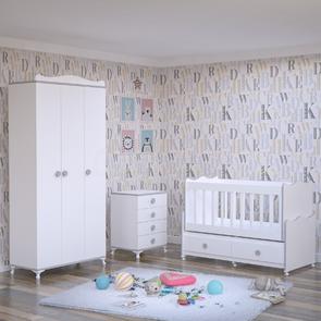 Elegant Yıldız 3 Kapaklı Bebek Odası Takımı-Gri