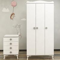 Elegant Yıldız 3 Kapaklı Bebek Odası Takımı-Gri
