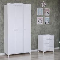 Elegant Yıldız 3 Kapaklı Bebek Odası Takımı - Yatak ve Uyku Seti Kombinli