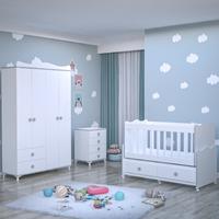 Elegant Yıldız 4 Kapaklı Bebek Odası Takımı-Gri