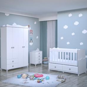Elegant Yıldız 4 Kapaklı Bebek Odası Takımı-Gri