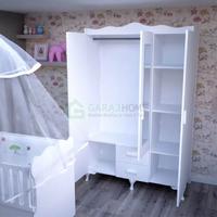 Erva 70x130 Asansörlü Bebek Odası Takımı - Yatak ve Uyku Seti Kombinli