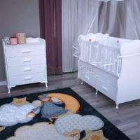 Erva 70x130 Asansörlü Bebek Odası Takımı - Yatak ve Uyku Seti Kombinli