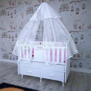 Erva 70x130 Asansörlü Lüks Uyku Setli Beşik Kombini