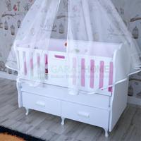 Erva 70x130 Asansörlü Lüks Uyku Setli Beşik Kombini
