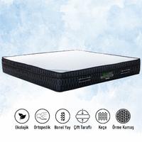 Full Ortopedik YT500 Siyah Kenarlı Örgü Kumaşlı Yatak 180X200
