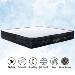 Full Ortopedik YT500 Siyah Kenarlı Örgü Kumaşlı Yatak 180X200