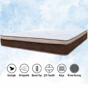 Full Ortopedik YT600 Kahve Kenarlı Örgü Kumaşlı Yatak 100X200