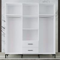 Garaj Home 6 Kapaklı 2 Çekmeceli Dolap - Beyaz