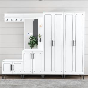 Garaj Home Aynalı Portmanto Raflı Vestiyer