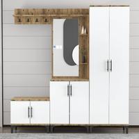 Garaj Home Aynalı Raflı Ayakkabılık Vestiyer - Atlas