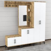 Garaj Home Aynalı Raflı Ayakkabılık Vestiyer - Atlas