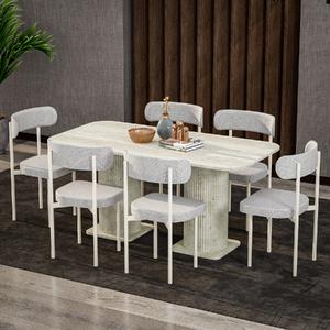 Garaj Home Bohem 80x160 Yemek Masası Takımı - Traverten