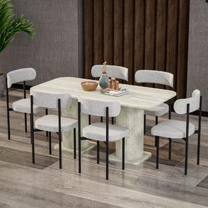 Garaj Home Bohem 80x160 Yemek Masası Takımı - Traverten