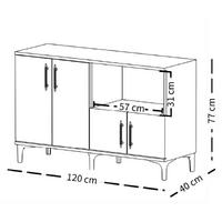 Garaj Home Elmas Çok Amaçlı Dolap Kahve Köşesi - Meşe