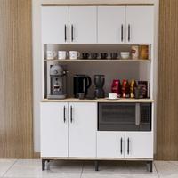 Garaj Home Elmas Çok Amaçlı Dolap Raflı Kahve Köşesi - Meşe