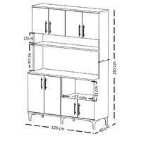 Garaj Home Elmas Çok Amaçlı Dolap Raflı Kahve Köşesi - Meşe