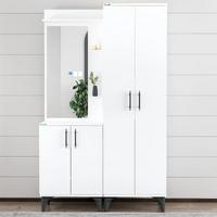 Garaj Home Modern Aynalı Portmanto Vestiyer