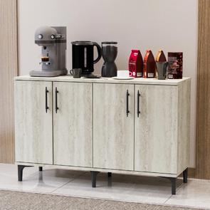 Garaj Home Nehir Çok Amaçlı Dolap Kahve Köşesi - Traverten