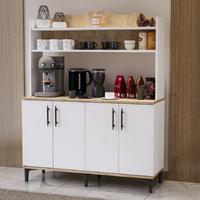 Garaj Home Nehir Çok Amaçlı Dolap Raflı Kahve Köşesi - Meşe