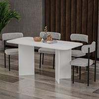 Garaj Home Neva 80x160 Yemek Masası Takımı - Beyaz