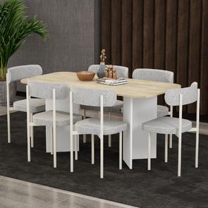 Garaj Home Neva 80x160 Yemek Masası Takımı - Meşe