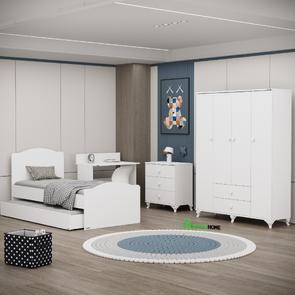 Garaj Home Yaren 4 Kapaklı Genç Odası Takımı - Beyaz