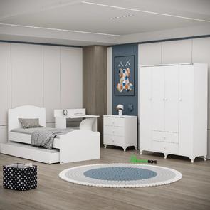 Garaj Home Yaren 4 Kapaklı Genç Odası Takımı - Beyaz