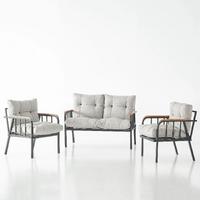 Garaj Home Zümrüt Bahçe Balkon Seti Oturma Takımı - Krem