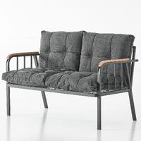 Garaj Home Zümrüt Bahçe Balkon Seti Oturma Takımı - Koyu Gri