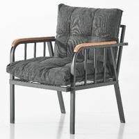 Garaj Home Zümrüt Bahçe Balkon Seti Oturma Takımı - Koyu Gri