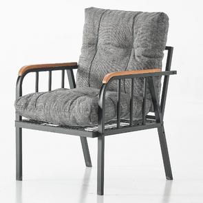 Garaj Home Zümrüt Bahçe Balkon Seti Tekli Sandalye- Gri