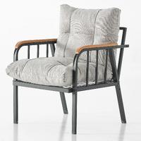 Garaj Home Zümrüt Bahçe Balkon Seti Tekli Sandalye - Krem