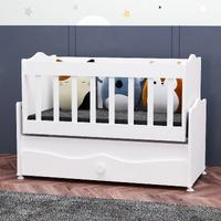 İnci Çekmeceli SallanırBeşik Anne Yanı Bebek Beşiği - Beyaz