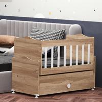 İnci Çekmeceli SallanırBeşik Anne Yanı Bebek Beşiği - Meşe