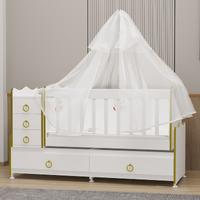 Melina Yıldız 3 Kapaklı Bebek Odası + Yatak + Uyku Seti - Gold