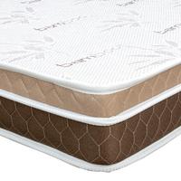 Ortopedik Bej Pedli Kahve Kenarlı Super Lux Yaylı Yatak 140X190