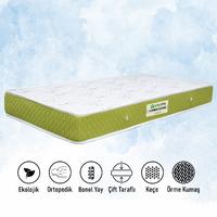 Ortopedik Yeşil Kenarlı Super Lux Bamboo Yaylı Yatak 180X200