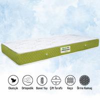 Ortopedik Yeşil Kenarlı Super Lux Bamboo Yaylı Yatak 180X200