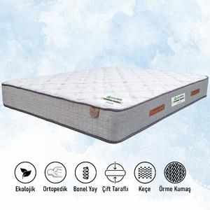 Ortopedik YT1200 Gri Kenarlı Süper Gri Örgü Kumaşlı Yatak 180X200