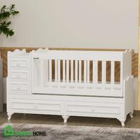 Öykü 4 Kapaklı Dolap ve 5 Çekmeceli 60x120 Country Beşik