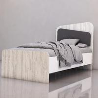 Safir 90x190 Tek Kişilik Karyola - Antik Beyaz